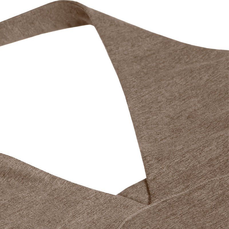 Shockproof With Chest Pad High Elastic Brushed Workout Top